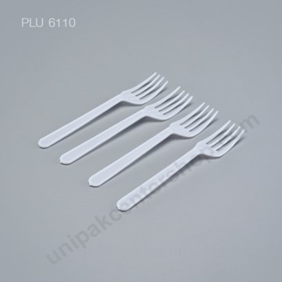 ส้อมพลาสติกส้มตำสีขาว NO.01