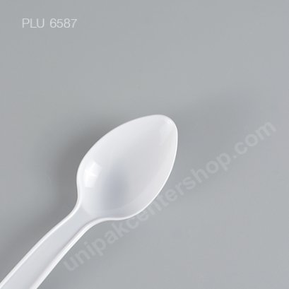 ช้อนพลาสติคขาว 6 นิ้ว