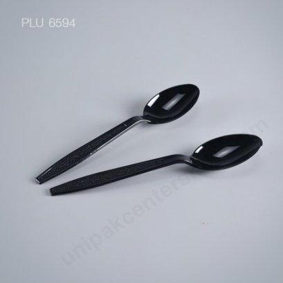 ช้อนพลาสติก PS ดำ 7&quot;(TW555)