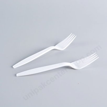 ส้อมพลาสติก PS ขาว 7&quot; (TW551)