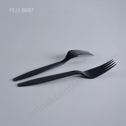 ซ้อมพลาสติก PS สีดำ 7&quot; (TW551)