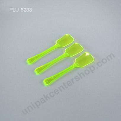 ช้อนไอศครีม พาย NO.111 สีเขียวใส (Plastic Ice Cream Spoons)