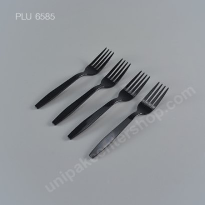 ส้อมพลาสติกดำ 7 นิ้ว (C24)