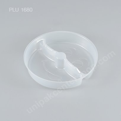 พลาสติก PP ชั้นแบ่ง 2 ช่อง (ใช้กับถ้วยกลม 750/1000 ml)