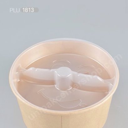พลาสติก PP ชั้นแบ่ง 2 ช่อง (ใช้กับถ้วยกลม 750/1000 ml)