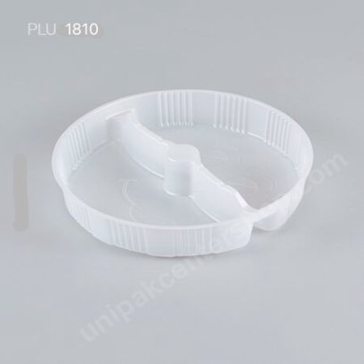 พลาสติก PP ชั้นแบ่ง 2 ช่อง (ใช้กับถ้วยกลม 1100 ml)