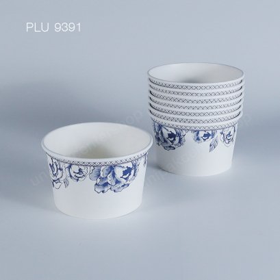 FEST CHOICE ถ้วยกระดาษปลอดภัย 850 ml (PL007) ลายบลูเซรามิค