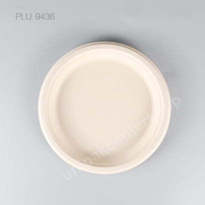 FEST BIO จานกลมเยื่อธรรมชาติสีน้ำตาล 9 นิ้ว