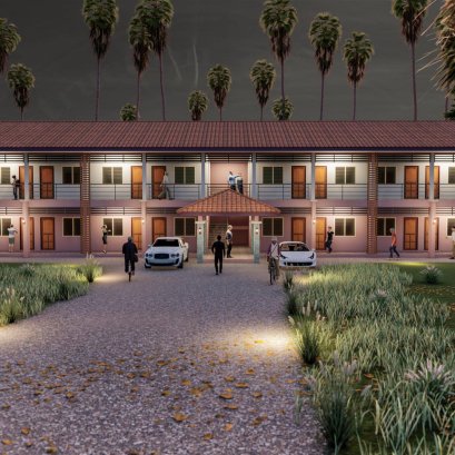 อาคารพักอาศัยรวม2ชั้นปลูกสร้างติดกัน 20 ห้อง