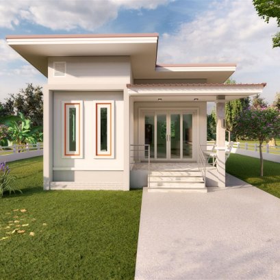 ด้านหน้าบ้านโมเดิร์น