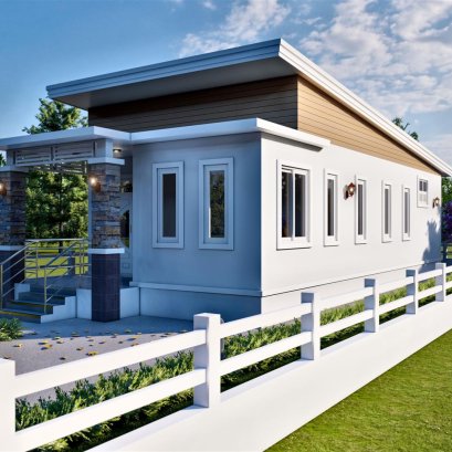 แบบบ้านชิดเขตเขียน