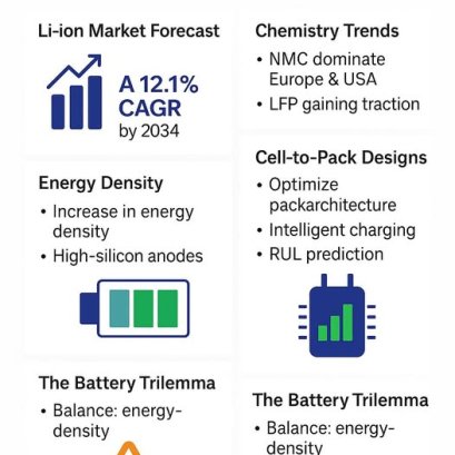 อนาคตของแบตเตอรี่ลิเธียมไอออนสำหรับยานยนต์ไฟฟ้า 2024-2034