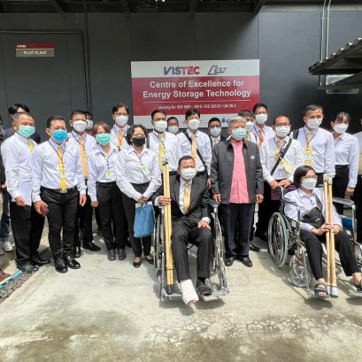 ในวันพุธที่ 15 มิถุนายน 2565 ศูนย์ความเป็นเลิศด้านเทคโนโลยีกักเก็บพลังงาน (CEST) ให้การตอนรับคณะศึกษาดูงาน โครงการศึกษาอบรมหลักสูตรนักปกครองระดับสูง (นปส.) รุ่นที่ 78 (หัวหน้าส่วนราชการ) ในโอกาสเข้าเยี่ยม สถาบันวิทยสิริเมธี (VISTEC)