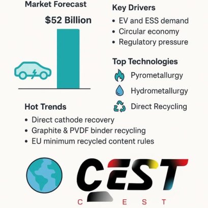  ตลาดรีไซเคิลแบตเตอรี่ลิเทียมไอออน 20252045