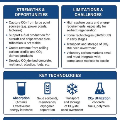  เทคโนโลยีดักจับ ใช้ประโยชน์ และกักเก็บคาร์บอน (CCUS) & การกำจัด CO (CDR)