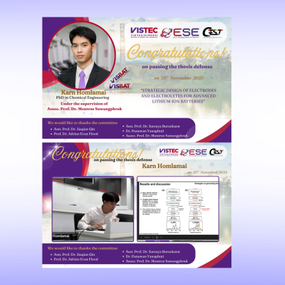  Congratulations to Kan Homlamai on His Successful PhD Thesis Defense! 