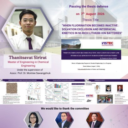  Congratulations to Thanitsavat Sirirat on His Successful Master's Thesis Defense! 