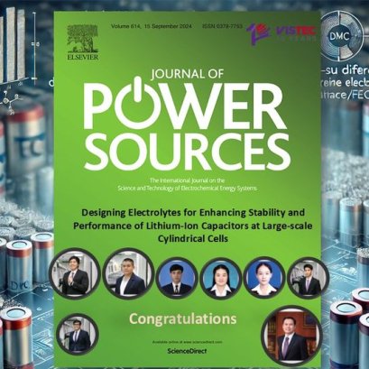 Congratulations to our team, their work entitled "Designing Electrolytes for Enhancing Stability and Performance of Lithium-Ion Capacitors at Large-scale Cylindrical Cells" has been accepted by the Journal of Power Sources (Tier 1, Impact factor
