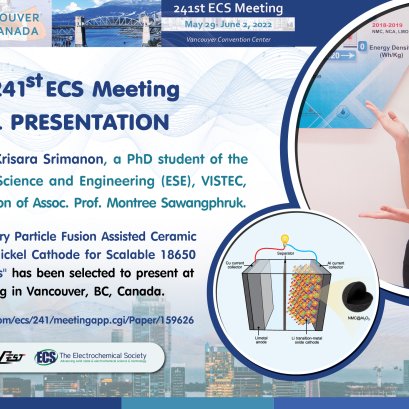The 241st ECS Meeting Oral Presentation May 29 - June 2, 2022 in Vancouver, BC, Canada