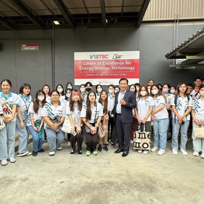 ในวันพุธที่ 24 ธัมกราคม 2567 ศูนย์ความเป็นเลิศด้านเทคโนโลยีกักเก็บพลังงาน (CEST) ให้การต้อนรับคณะ ม.เกษตรศาสตร์ ภาควิชาการจัดการเทคโนโลยีและการปฏิบัติการ คณะบริหารธุรกิจ เนื่องในโอกาสเยี่ยมชมสถาบันวิทยสิริเมธี (VISTEC) และ CEST