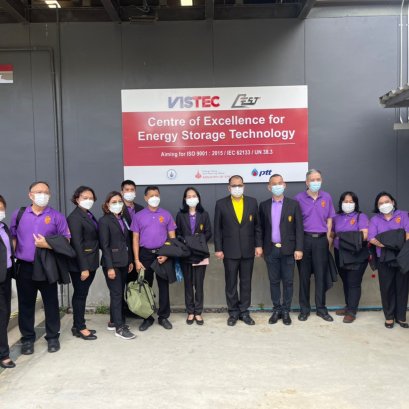 ศูนย์ความเป็นเลิศด้านเทคโนโลยีกักเก็บพลังงาน (CEST) ให้การต้อนรับ คณะข้าราชการและนักศึกษาหลักสูตรนักยุทธศาสตร์ รุ่นที่ 15 หลักสูตรป้องกันประเทศ และคณะ ในโอกาสเข้าเยี่ยม สถาบันวิทยสิริเมธี (VISTEC) วันที่ 26-04-2565