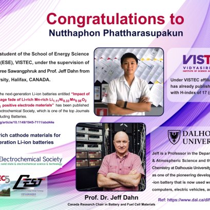 Congratulations to Nutthaphon Phattharasupakun and his team!