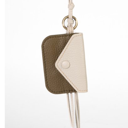 City Charm in Moss – Suede Leather Card Clip for Koiji