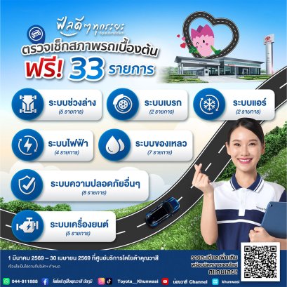 ซัมเมอร์นี้..นำรถเข้ามาเช็คความพร้อม เราดูแลให้