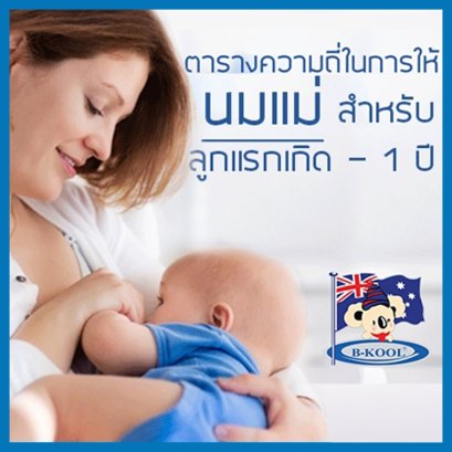 ตารางความถี่ในการให้นมแม่สำหรับลูกแรกเกิด - 1 ปี