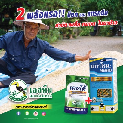 ชุดกำจัดเพลี้ย หนอน แมลงปากดูด ในนาข้าว ใช้ เคนโด้+นาวาโรน คอมบิ