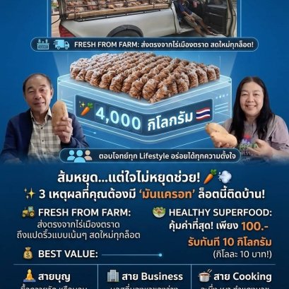 ประชาสัมพันธ์เกษตรกร มันแครอท ของจังหวัดตราด ประสบกับปัญหามันแครอท ล้นตลาด ขณะนี้ ยังเหลืออีก 4000 กิโลกรัม หอการค้าจังหวัดตราด ขอความอนุเคราะห์สนับสนุน จากคณะกรรมการและสมาชิกหอการค้าจังหวัดฉะเชิงเทรา หรือบุคคลที่สนใจ  ที่จะประสงค์ สนับสนุนมันแครอท หรือซื