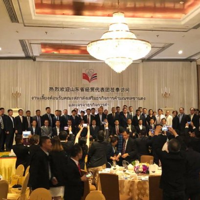 หอการค้าจังหวัดฉะเชิงเทราร่วมต้อนรับสภาส่งเสริมธุรกิจมณฑลซาแดง