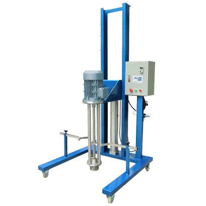 เครื่องอิมัลชันสตีลกระจายความเร็วสูงและผสม Moveable Pneumatic lifting Homogenizer / Disperser