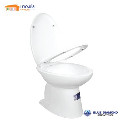 Blue Diamond รุ่น FH 3152 สุขภัณฑ์นั่งแบบตักราด ฝาปิดแบบ SOFT CLOSE ตัวใหญ่ สีขาว