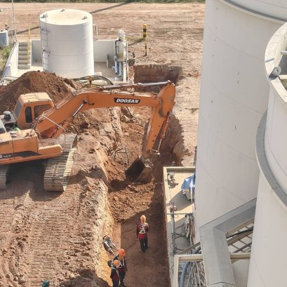  งานโยธา โครงการเหมืองแร่ทองคำ