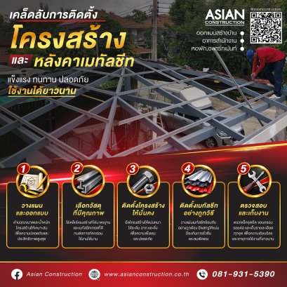 งานหลังคาที่ใช้งานได้ดี ไม่ได้ดูแค่ตอนติดตั้งเสร็จ แต่ควรคำนึงถึงการใช้งานในระยะยาวด้วย