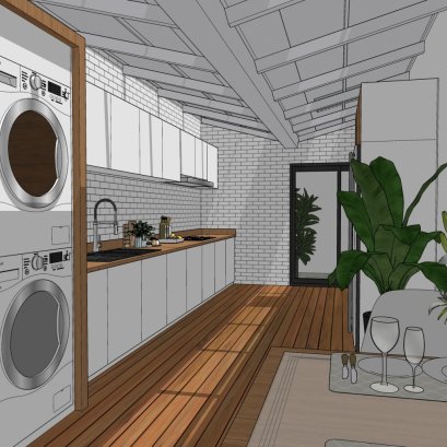 งานออกแบบต่อเติมห้องครัว