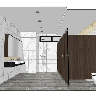 งานออกแบบห้องน้ำ - โรงงานยำยำ