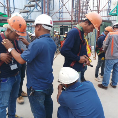 สาธิตการทำงานบนที่สูง