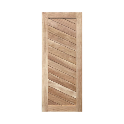 Hardwood Door Interior Diagonal pattern Natural