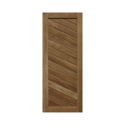 ardwood Door Interior Diagonal pattern Walnut