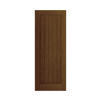 Hardwood Door Interior Vertical line Walnut