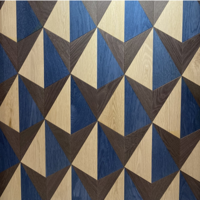 Artisan Wood Floor Geometric Grandeur