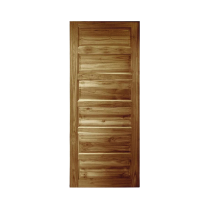 ประตูสักสวนป่าลาว 6 ฟักตรง โมเดิร์น ขอบ 5 ออยล์