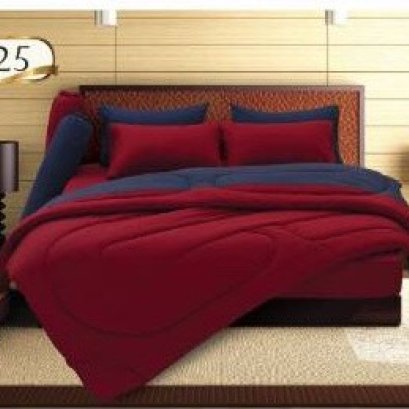 ชุดผ้าปู 5 ฟุต สีแดง-น้ำเงิน