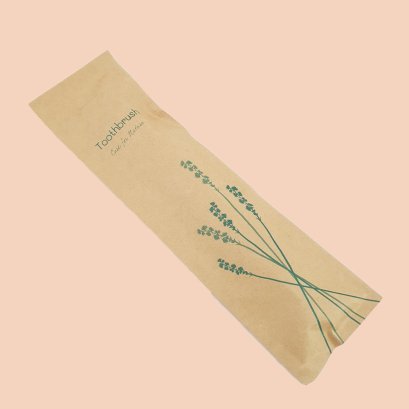 ชุดแปรงสีฟันเดี่ยว ซองกระดาษรักษ์โลก แพ็ค 100 ชิ้น