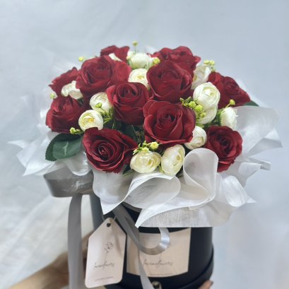[Artificial] Red Roses Flower Box
