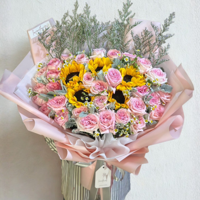 XL Sunflower Roses Bouquet