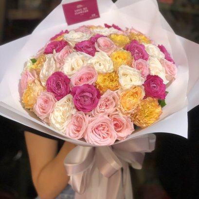 50 Multicolor Roses