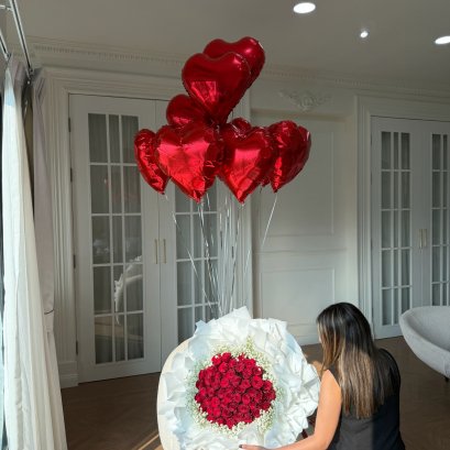 [Valentines] 50 Roses - Princess Bouquet